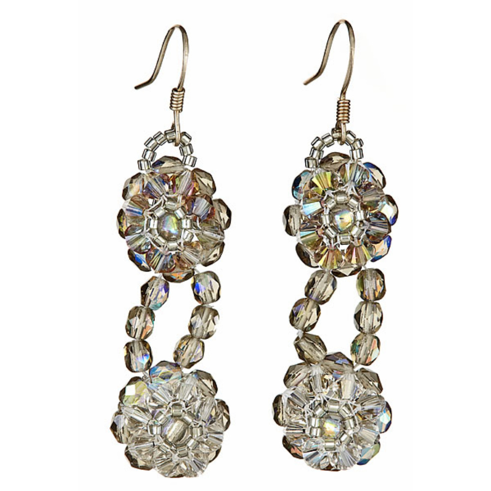 Swarovski crystal flower earrings